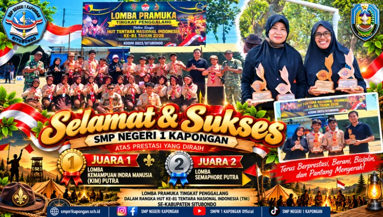 Juara 1 Lomba Kemampuan Indra Manusia (KIM) Putra dan Juara 2 Lomba Semaphore Putra Tahun 2026
