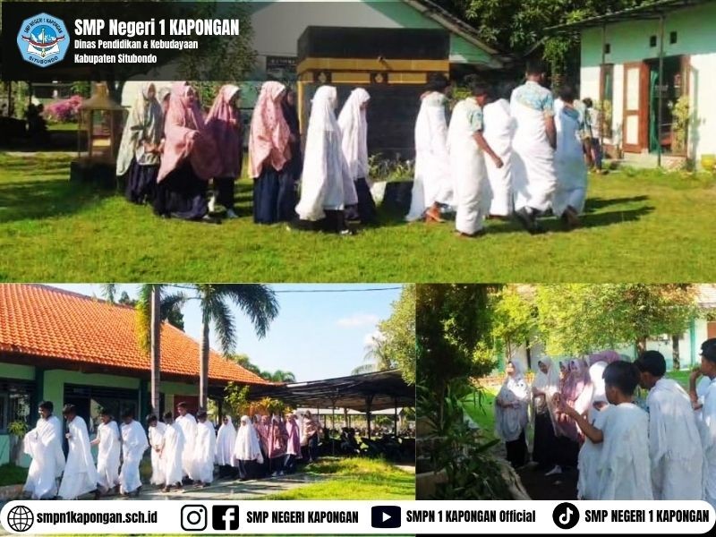 Perkuat Materi Fikih Siswa Kelas 8B SMPN 1 Kapongan Praktik Simulasi Ibadah Haji