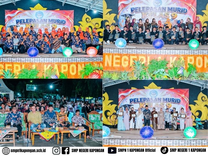 Malam Puncak Pelepasan Murid Kelas IX SMPN 1 Kapongan Tahun Pelajaran 2025 / 2026 Penuh Haru dan Kenangan