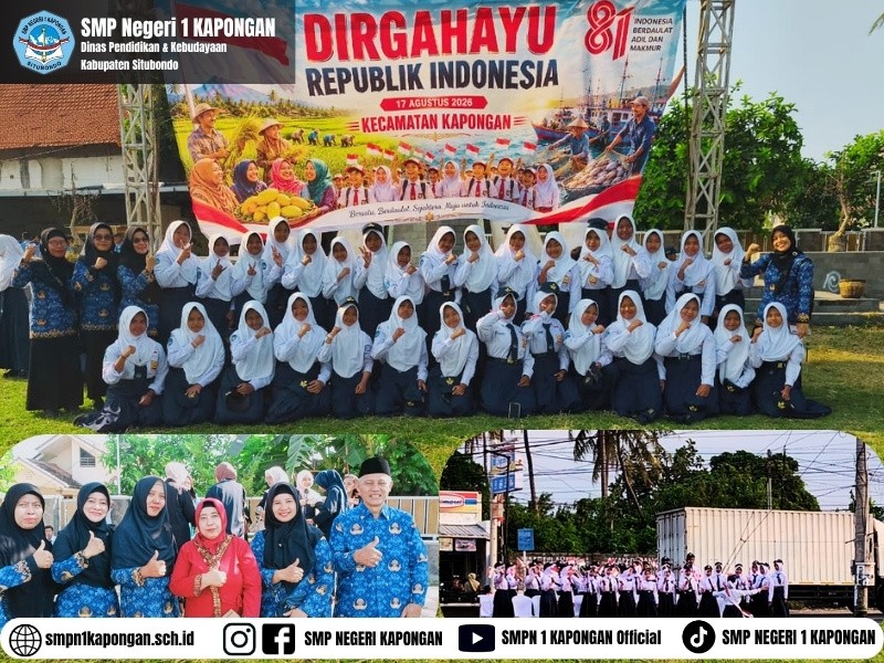 Semarak HUT ke-81 RI SMPN 1 Kapongan Ikuti Upacara Kemerdekaan di Taman Lanceng