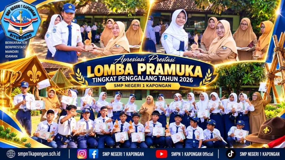 SMP Negeri 1 Kapongan Laksanakan Upacara Hari Senin dan Berikan Apresiasi kepada Juara Lomba Pramuka Tingkat Penggalang Tahun 2026